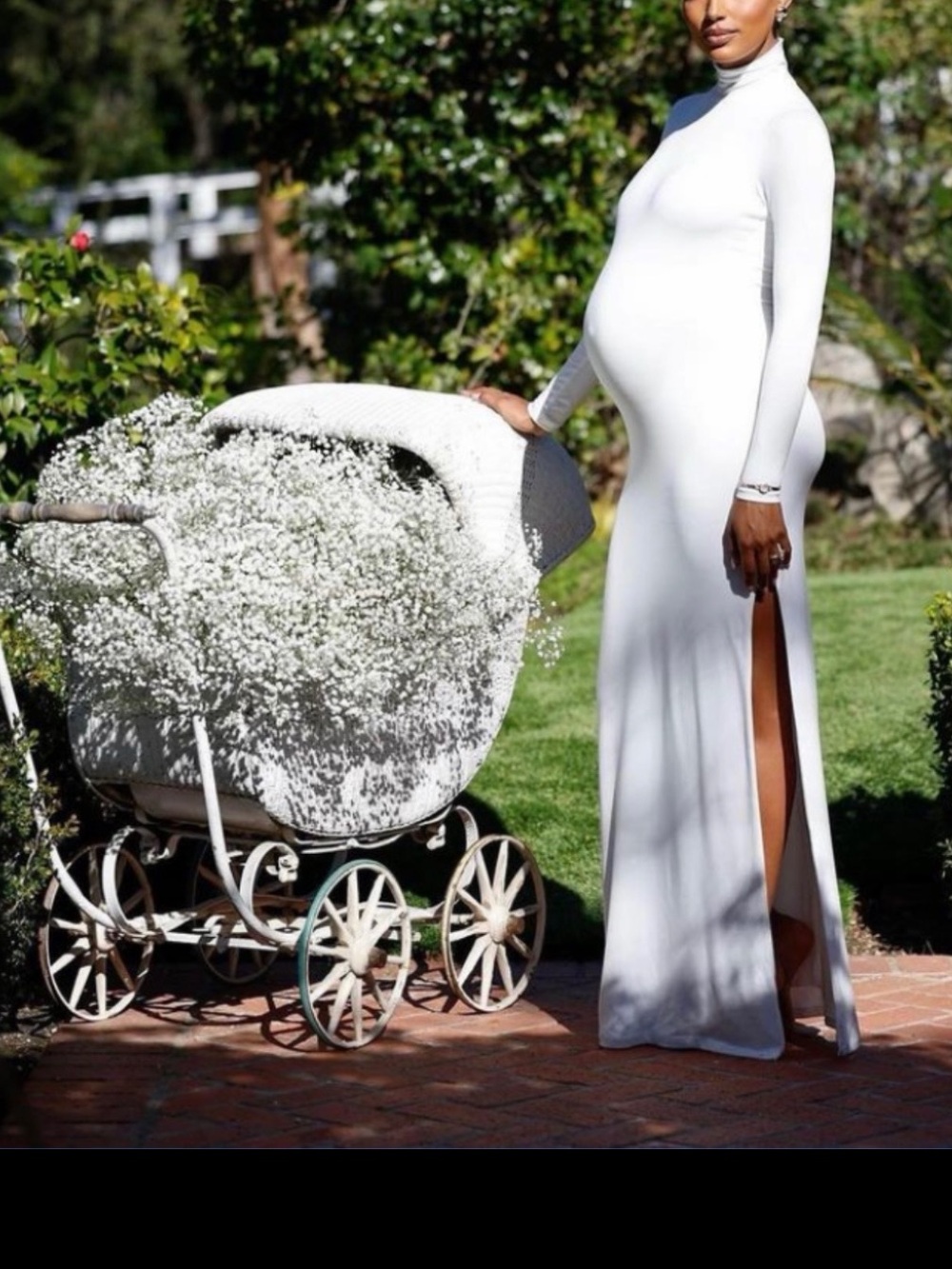 White Maternity Dress Bumpsuit